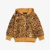 Basic Leopard Hoodie Med Dragkedja