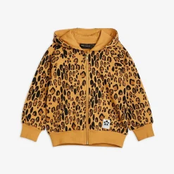 Basic Leopard Hoodie Med Dragkedja