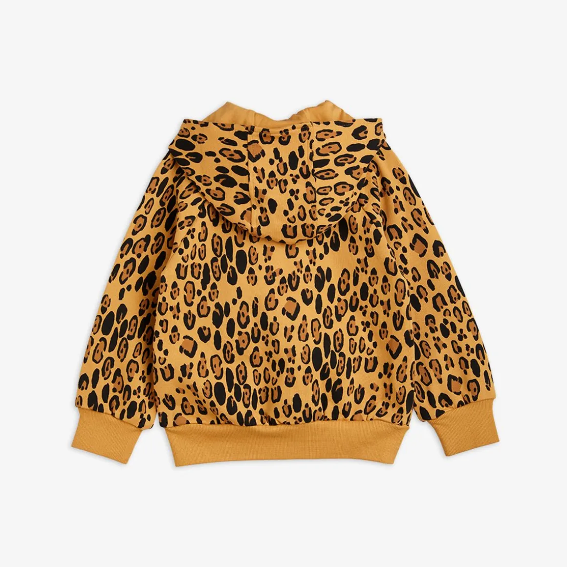 Basic Leopard Hoodie Med Dragkedja
