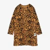 Basic Leopard Långärmad Klänning