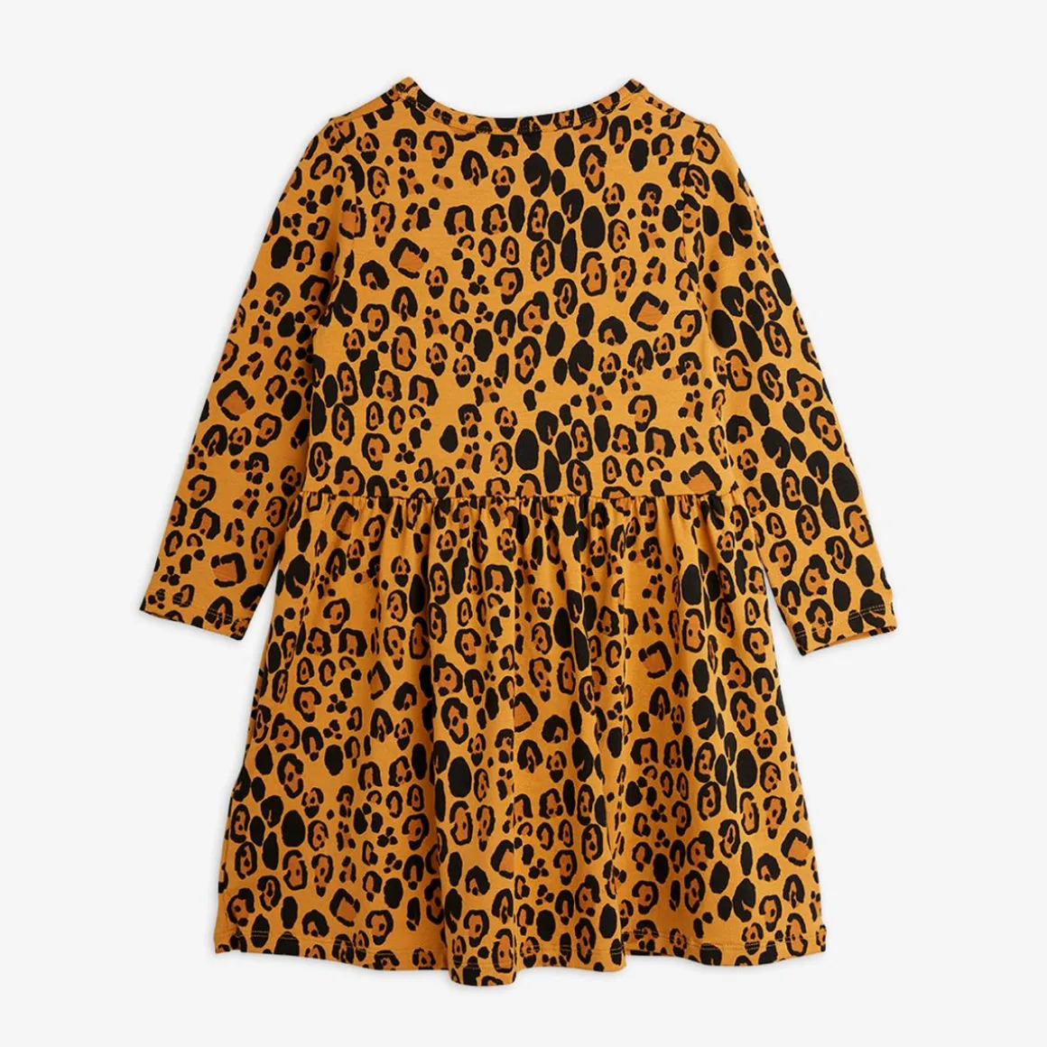 Basic Leopard Långärmad Klänning