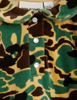 Camo Velourklänning