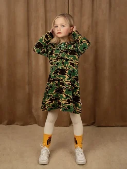 Camo Velourklänning