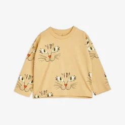 Cat Face Långärmad T-Shirt