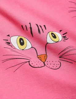 Cat Face Långärmad T-Shirt