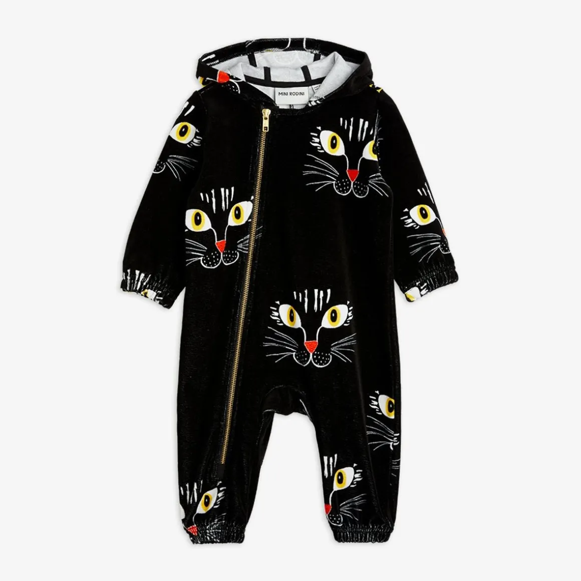 Cat Face Onesie i Velour