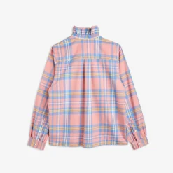 Check Vuxen Vävd Flanellblus