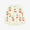 Cherry Broderad Sweatshirt Offwhite