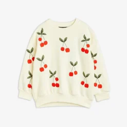 Cherry Broderad Sweatshirt Offwhite
