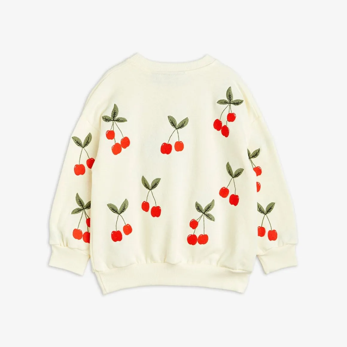 Cherry Broderad Sweatshirt Offwhite