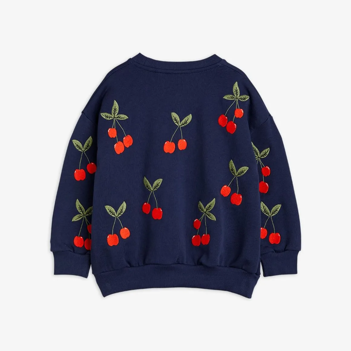 Cherry Broderad Sweatshirt Blå