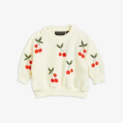 Cherry Broderad Sweatshirt Offwhite