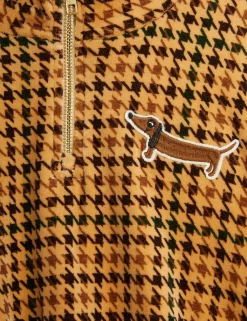 Dog Broderad Half-Zip i velour