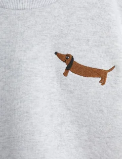 Dog Broderad Sweatshirt