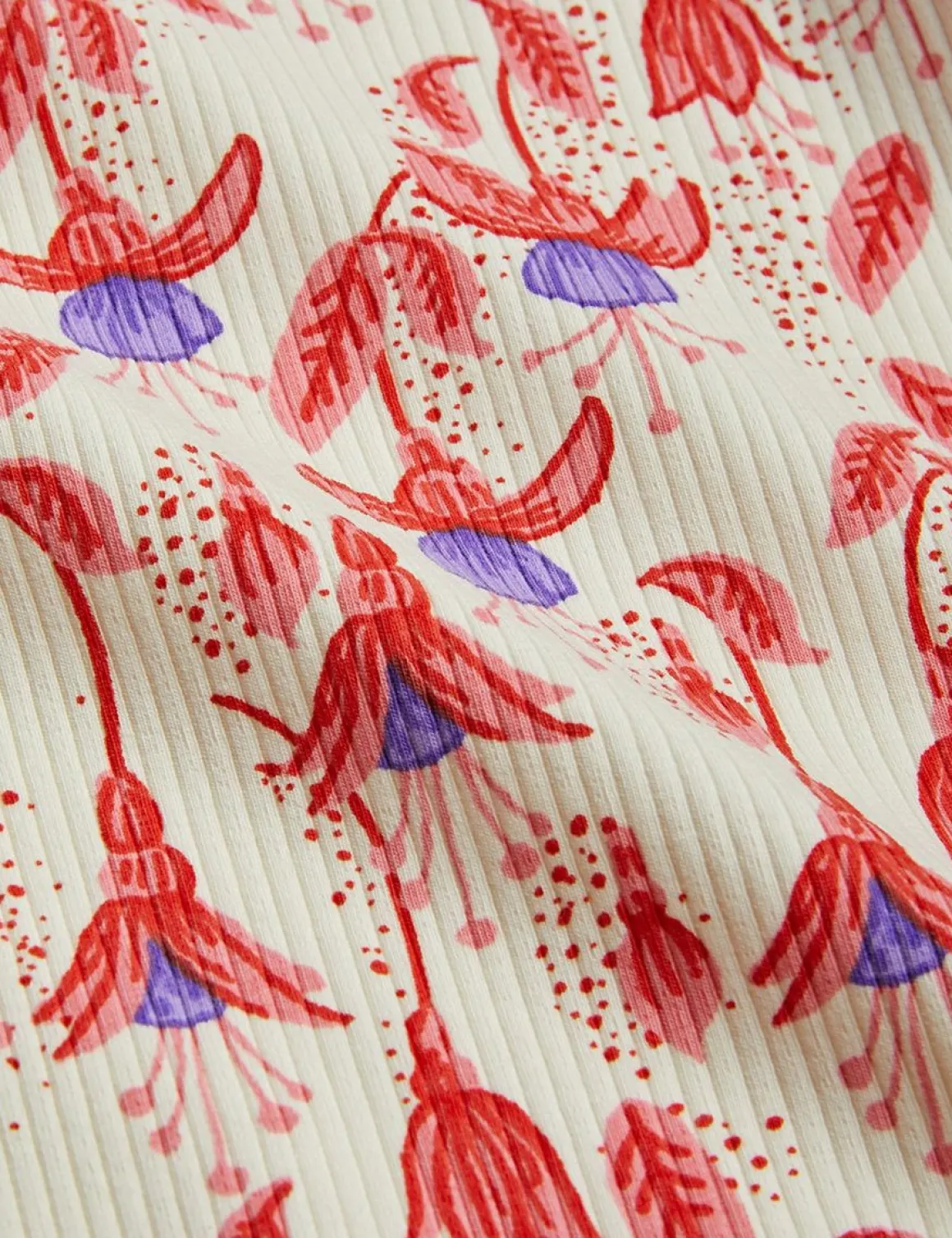 Fuchsia Långärmad T-Shirt