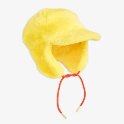 Keps i Fuskpäls Gul