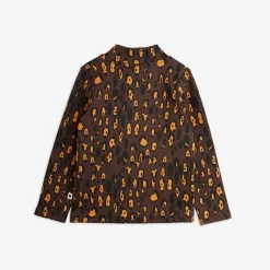 Leopard Borstad Långärmad T-shirt