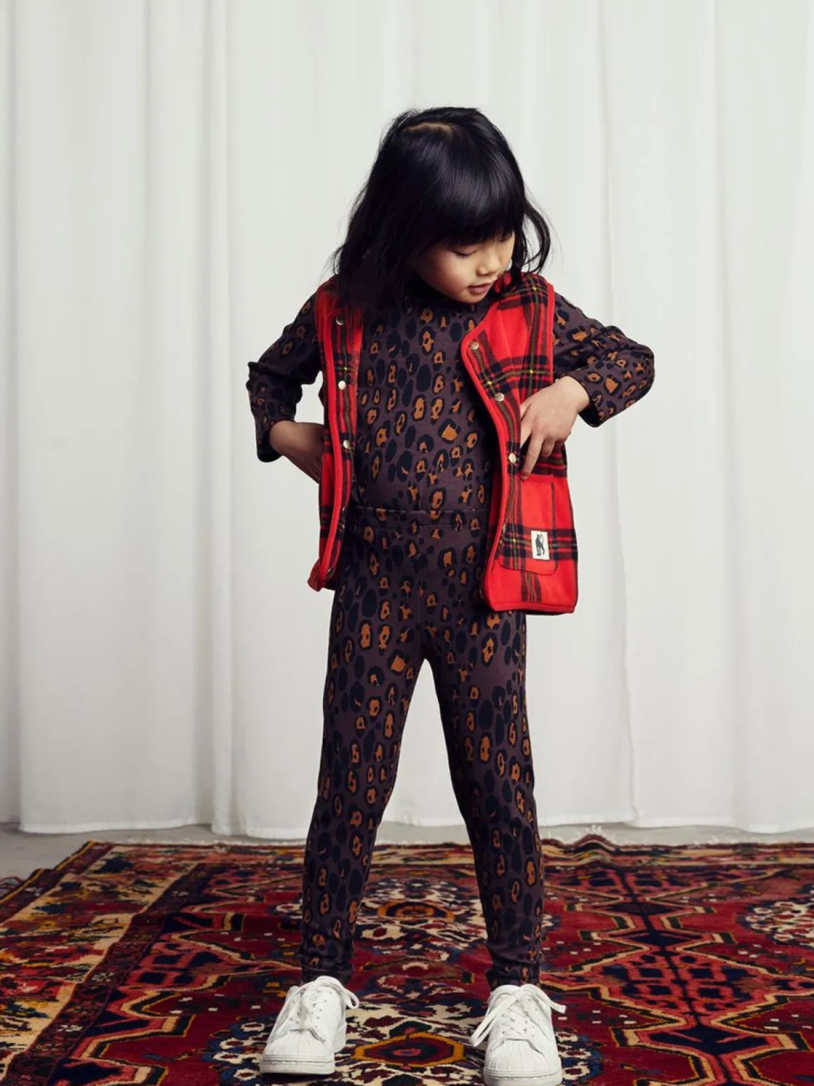 Leopard Borstade Leggings