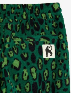Leopard Fleecebyxor Grön