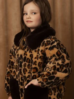 Leopard Fuskpälsjacka
