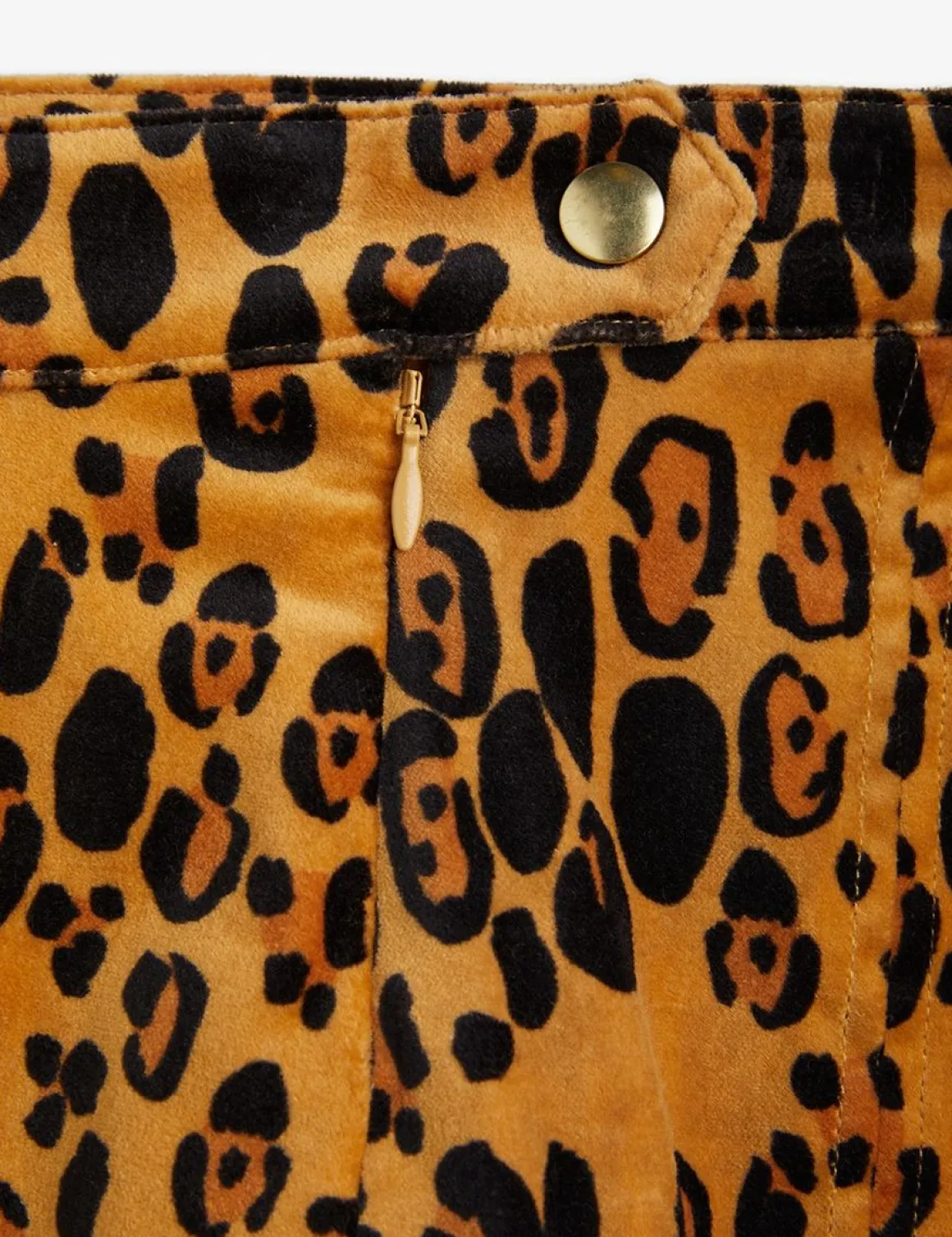 Leopard Sammetskjol