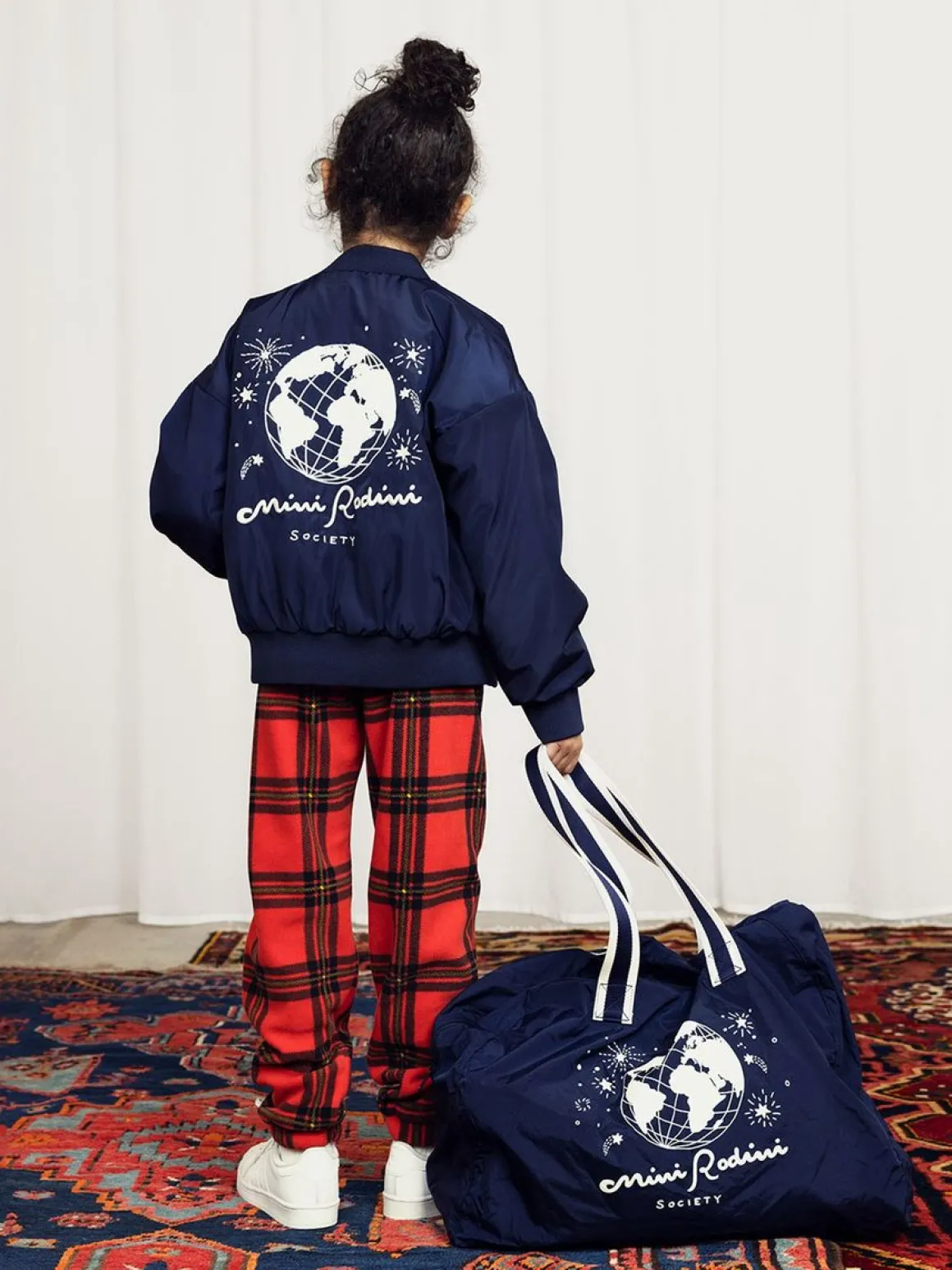 Mini Rodini Society Broderad Baseballjacka
