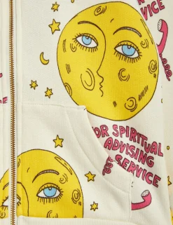 Moon Hoodie med Dragkedja