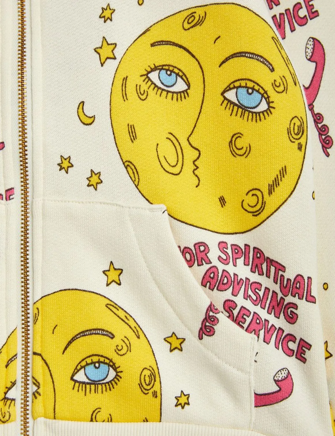 Moon Hoodie med Dragkedja