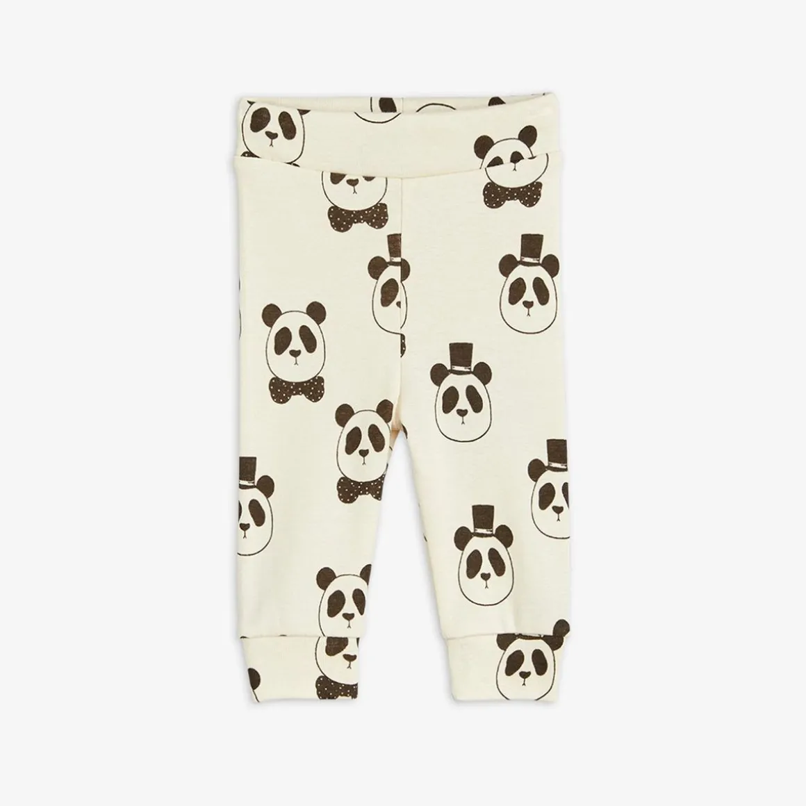 Panda Leggings Nyfödd Offwhite