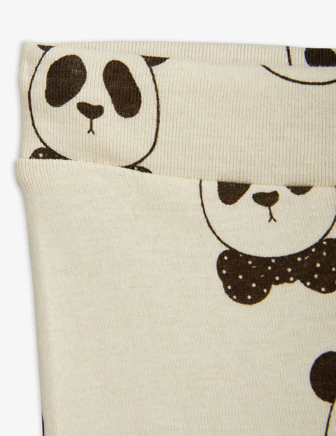 Panda Leggings Nyfödd Offwhite