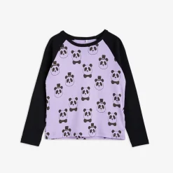 Panda Raglan Långärmad T-shirt Lila