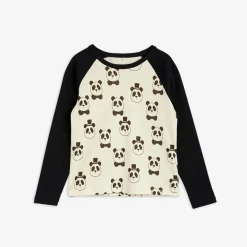 Panda Raglan Långärmad T-shirt Offwhite