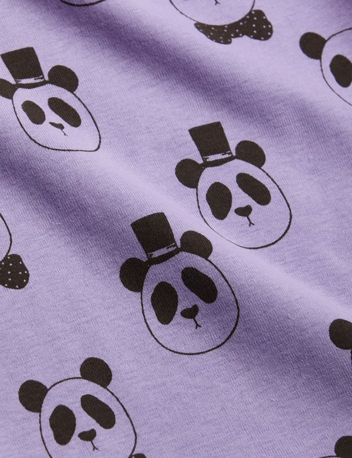 Panda Raglan Långärmad T-shirt Lila