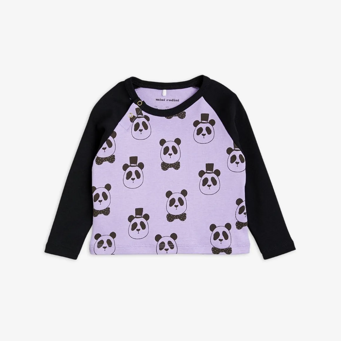 Panda Raglan Långärmad T-shirt Lila