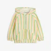 Pastel Stripe Hoodie med Dragkedja