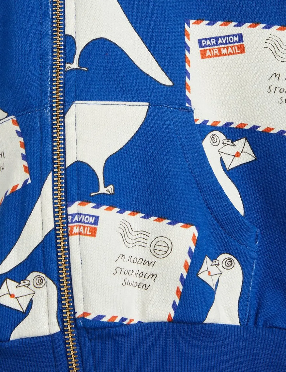 Pigeons Hoodie med Dragkedja