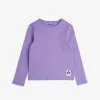 Ribbad långärmad T-shirt