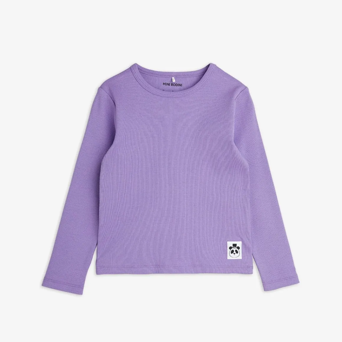 Ribbad långärmad T-shirt