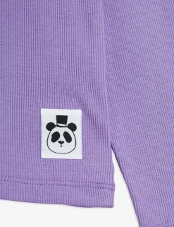 Ribbad långärmad T-shirt