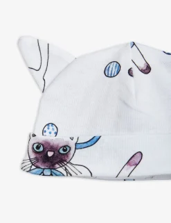 Siamese Cat Baby Beanie Med Kattöron