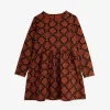 Snakeskin Klänning Brun