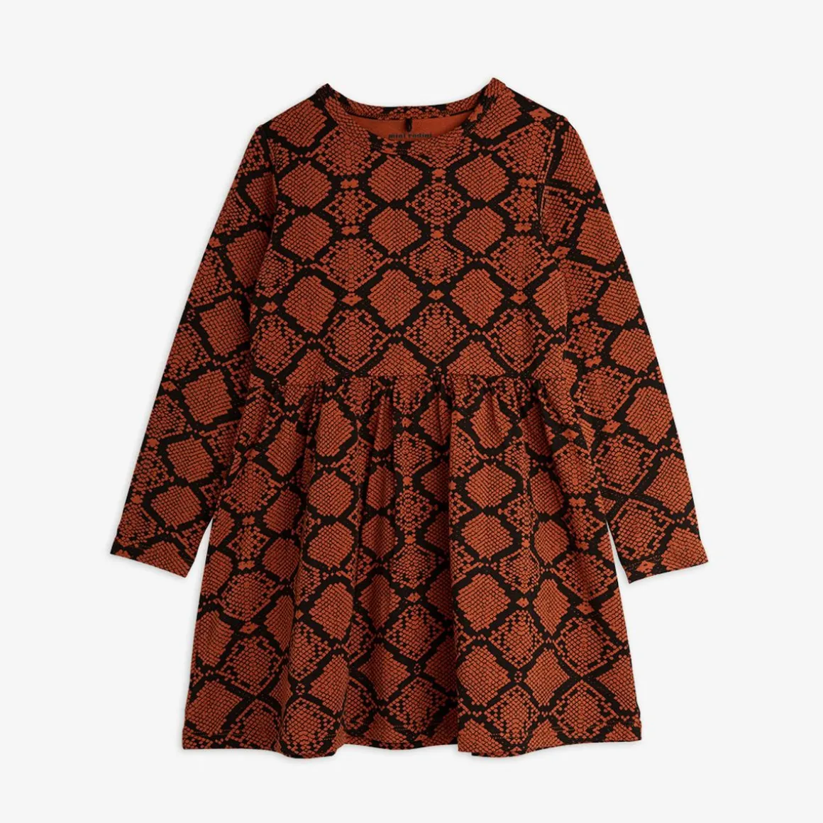 Snakeskin Klänning Brun