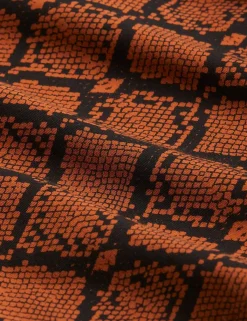 Snakeskin Klänning Brun