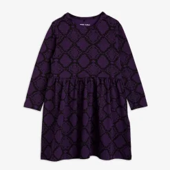 Snakeskin Klänning Lila