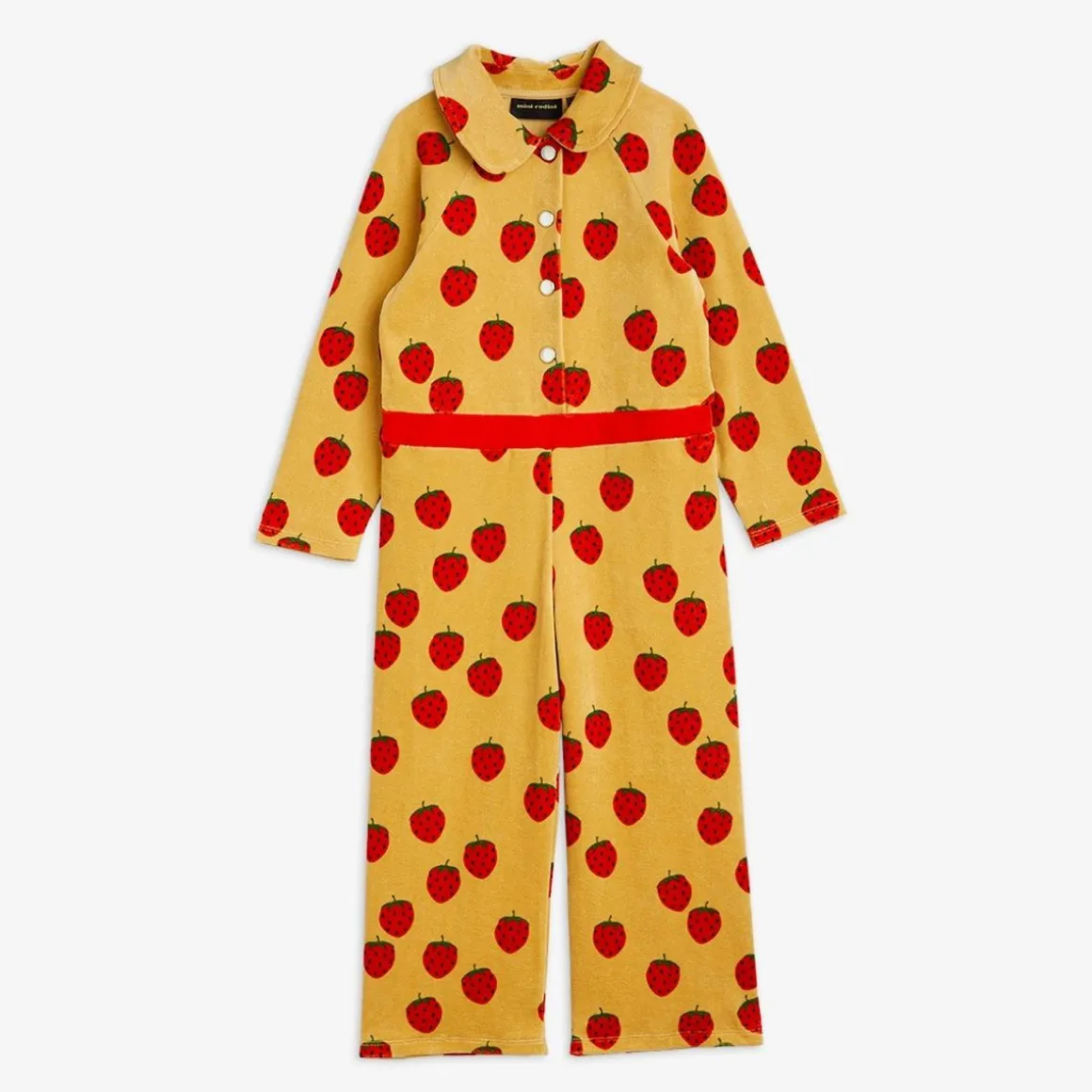 Strawberries Velour Jumpsuit