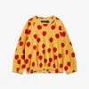 Strawberries Velour Sweatshirt Beige