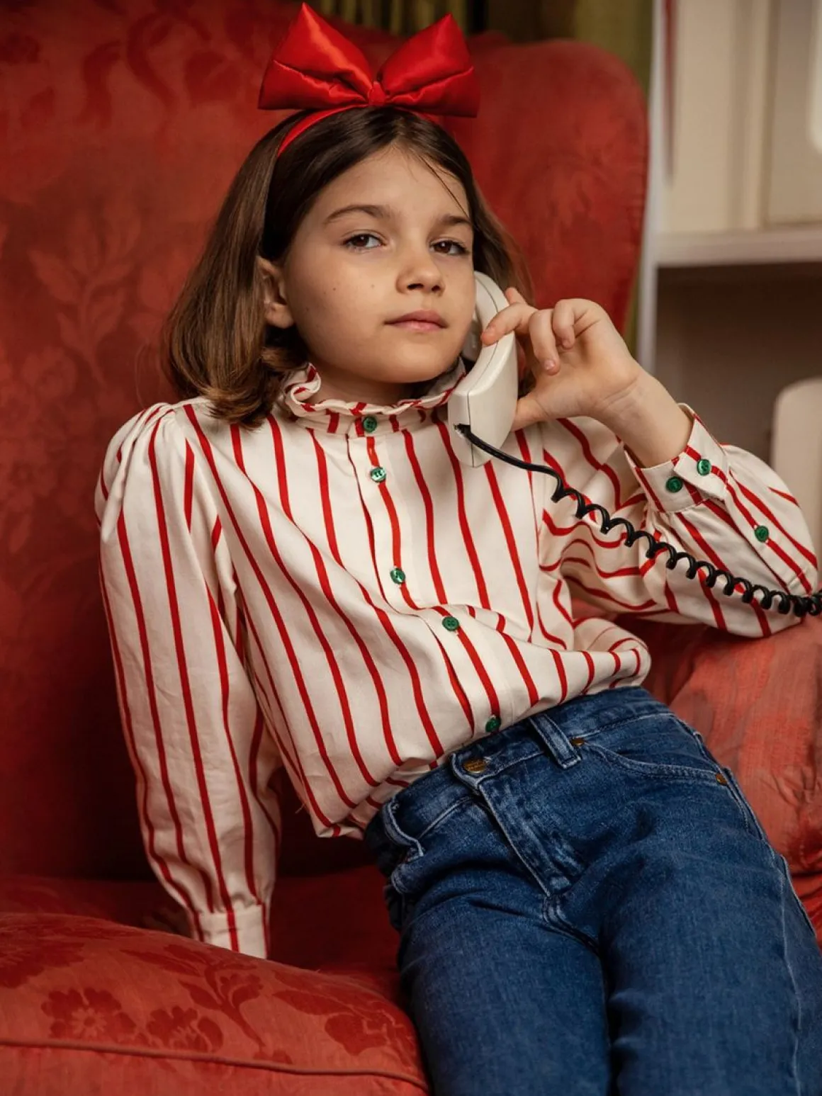 Stripe Blus i Twill