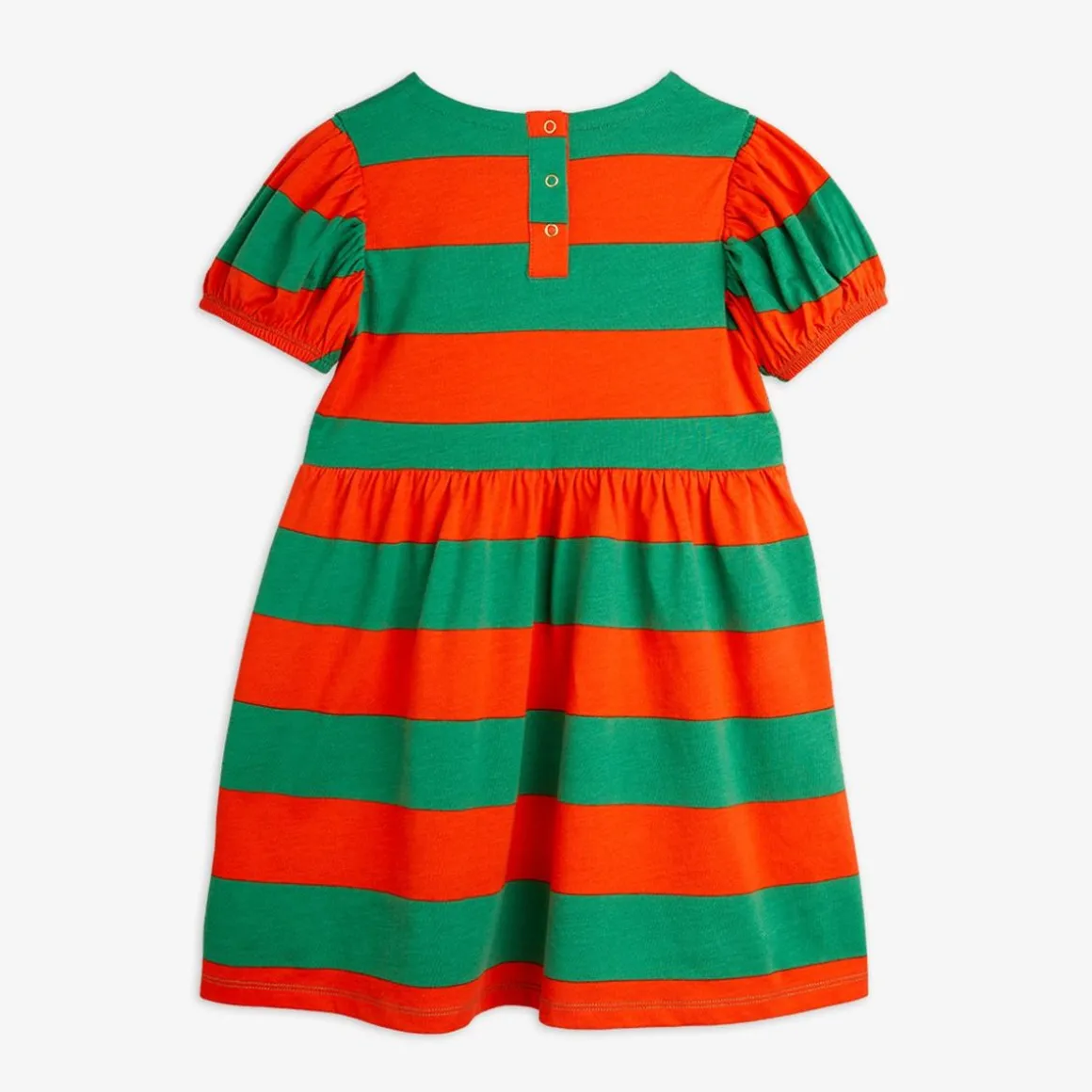 Stripe Puffärmad Klänning