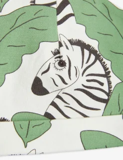Zebra Baby Beanie Green