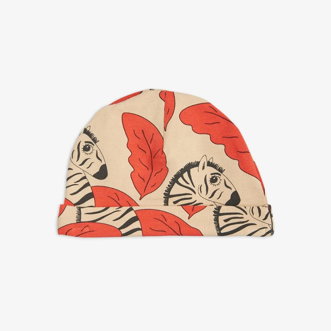 Zebra Baby Beanie Red
